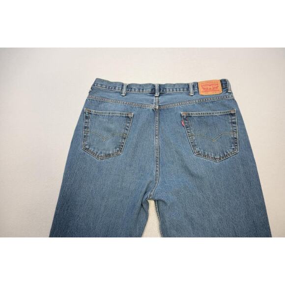 Levi's 550 Relaxed Fit Straight Blue Denim Jeans Rugged Mens Sz 42 x 30 - Picture 5 of 7